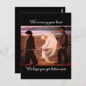 Gezond worden Gewonde Engel Briefkaart (Voorkant / Achterkant)