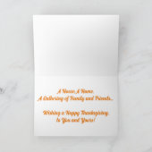 "Gezonde Assortiment" Thanksgiving Kaart (Binnen)
