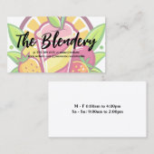 Gezonde blended smoothie | Vruchten illustraties Visitekaartje (Voorkant / Achterkant)