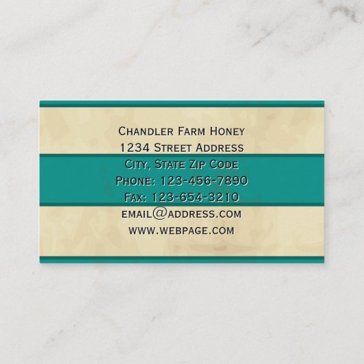 Gezonde Boerderij Honey Visitekaartje (Achterkant)
