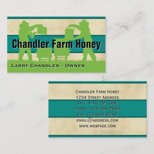 Gezonde Boerderij Honey Visitekaartje (Voorkant / Achterkant)