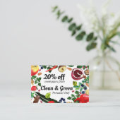 Gezonde Chef Nutritionist Modern Veggies Kortingskaartje (Staand voorkant)