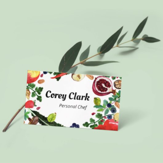 Gezonde Chef Nutritionist Modern Veggies Visitekaartje