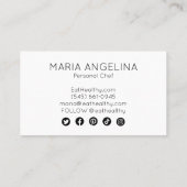 Gezonde Chef Nutritionist Modern Veggies Visitekaartje (Achterkant)