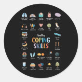 Gezonde copingvaardigheden Psycholoog Geestelijke  Ronde Sticker (Voorkant)