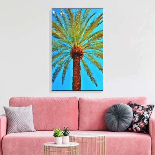 gezonde datumboom canvas afdruk (Insitu (Woonkamer))