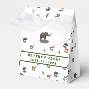 Gezonde dieren die als Baby shower worden beschouw Bedankdoosjes