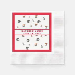 Gezonde dieren die als Baby shower worden beschouw Servet