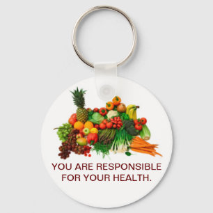 Gezonde eet Gepersonaliseerd Sleutelhanger. Sleutelhanger