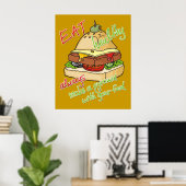 Gezonde eetburgerpiramide poster (Thuiskantoor)