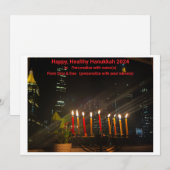 Gezonde en gelukkige Chanoeka Kaart (Voorkant / Achterkant)