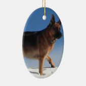 Gezonde en Happy German Shepherd Dog Keramisch Ornament (Rechts)