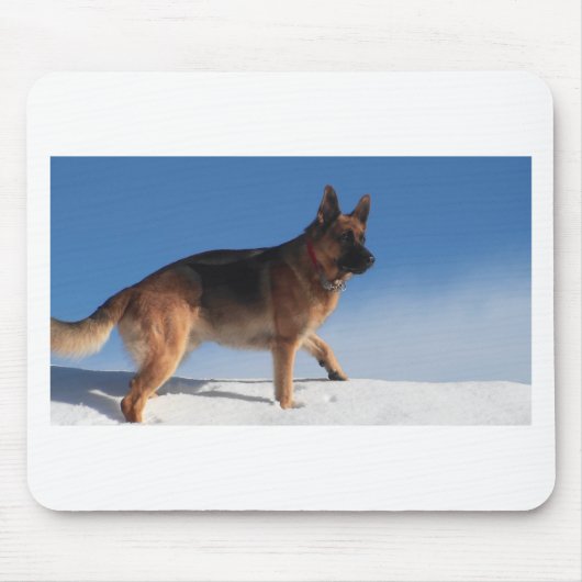 Gezonde en Happy German Shepherd Dog Muismat (Voorkant)