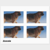 Gezonde en Happy German Shepherd Dog Rechthoekige Sticker (Vel)