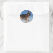 Gezonde en Happy German Shepherd Dog Ronde Sticker (Tas)