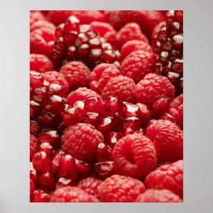 Gezonde en voedzame rode bessen poster