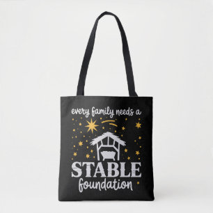 Gezonde Familie Stichting Christelijke Jezus Kerst Tote Bag