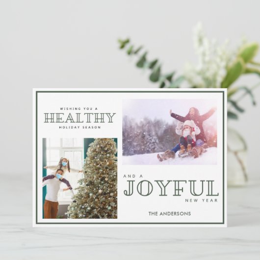 Gezonde feestdag met kerstmis (Staand voorkant)