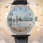 Gezonde foto's bekijken horloge<br><div class="desc">Maak uw foto persoonlijk en voeg deze toe aan uw familie, kinderen, vrouw, vriendin of huisdier. Zwarte cijfers.</div>
