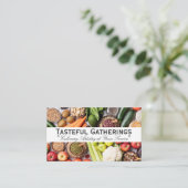 Gezonde Fruit Groenten Achtergrond Visitekaartje (Staand voorkant)