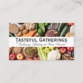 Gezonde Fruit Groenten Achtergrond Visitekaartje (Voorkant)