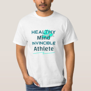 Gezonde geest onoverwinnelijke atleet t-shirt