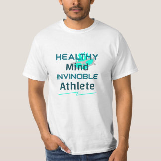 Gezonde geest onoverwinnelijke atleet t-shirt