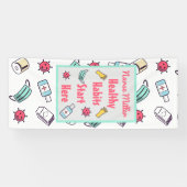 Gezonde gewoonten beginnen hier, school verpleegst spandoek (Horizontaal)