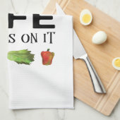 Gezonde gezegde eet net zoals je leven er van afha theedoek (Quarter Fold)