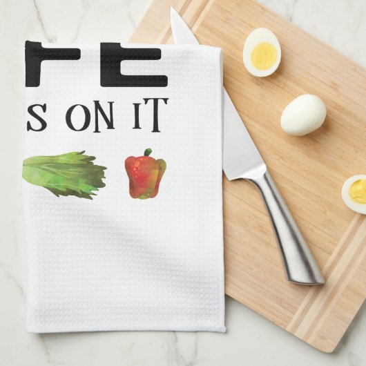 Gezonde gezegde eet net zoals je leven er van afha theedoek (Quarter Fold)