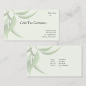 Gezonde groene bladeren visitekaartje (Voorkant / Achterkant)