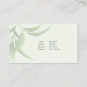 Gezonde groene bladeren visitekaartje (Achterkant)