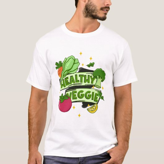 Gezonde groente t-shirt (Voorkant)