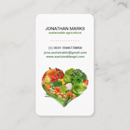 Gezonde groenten en fruit Harde zaken Visitekaartje