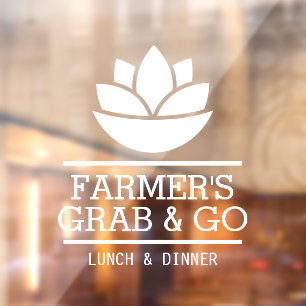 Gezonde groenten, eten, restaurant raamsticker