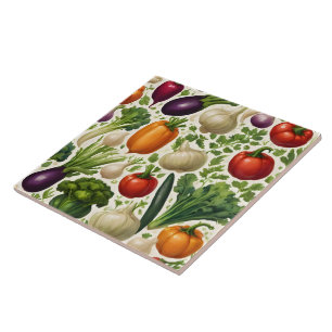 Gezonde groenten Happy Food Modern Collectie Tegeltje