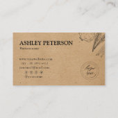 Gezonde groentetuin- en tuinpapier visitekaartje (Achterkant)