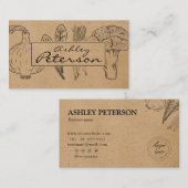 Gezonde groentetuin- en tuinpapier visitekaartje (Voorkant / Achterkant)