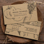 Gezonde groentetuin- en tuinpapier visitekaartje