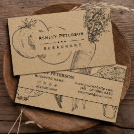 Gezonde groentetuin- en tuinpapier visitekaartje