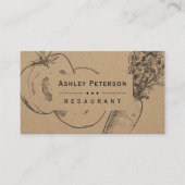 Gezonde groentetuin- en tuinpapier visitekaartje (Voorkant)