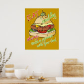 Gezonde hamburgerpiramide poster (Keuken)