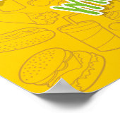 Gezonde hamburgerpiramide poster (Hoek)