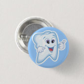 Gezonde Happy Teeth Ronde Button 3,2 Cm (Voorkant /achterkant)