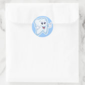 Gezonde Happy Teeth Ronde Sticker (Tas)