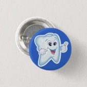 Gezonde Happy Tooth Ronde Button 3,2 Cm (Voorkant /achterkant)