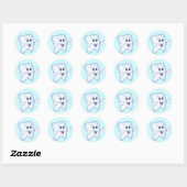 Gezonde Happy Tooth Ronde Sticker (Vel)