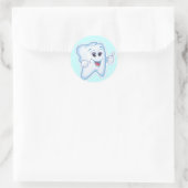 Gezonde Happy Tooth Ronde Sticker (Tas)