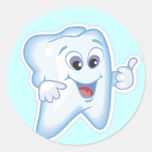 Gezonde Happy Tooth Ronde Sticker