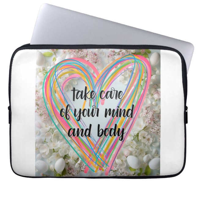 Gezonde hart laptop sleeve (Voorkant)